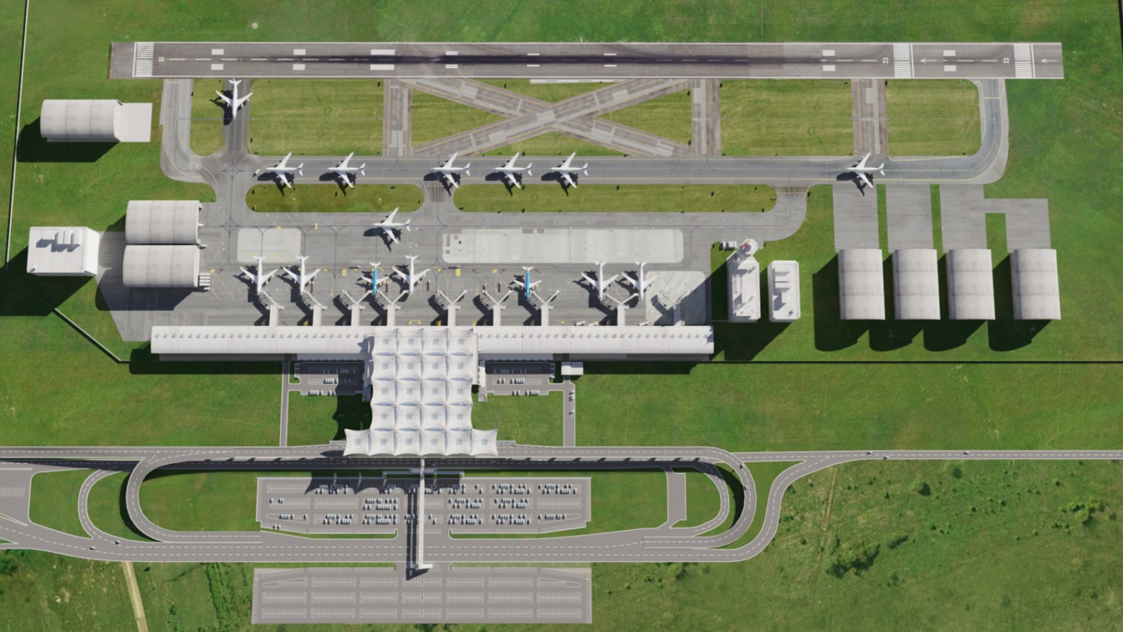 wizualizacja lotniska w 3d