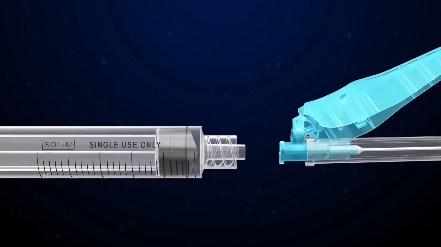 syringe and needle connection 3d vis