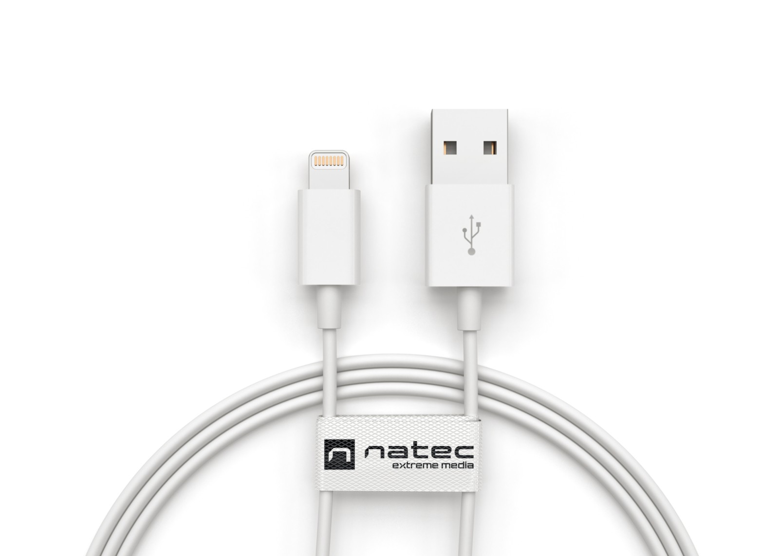 usb cable 3d rendering white