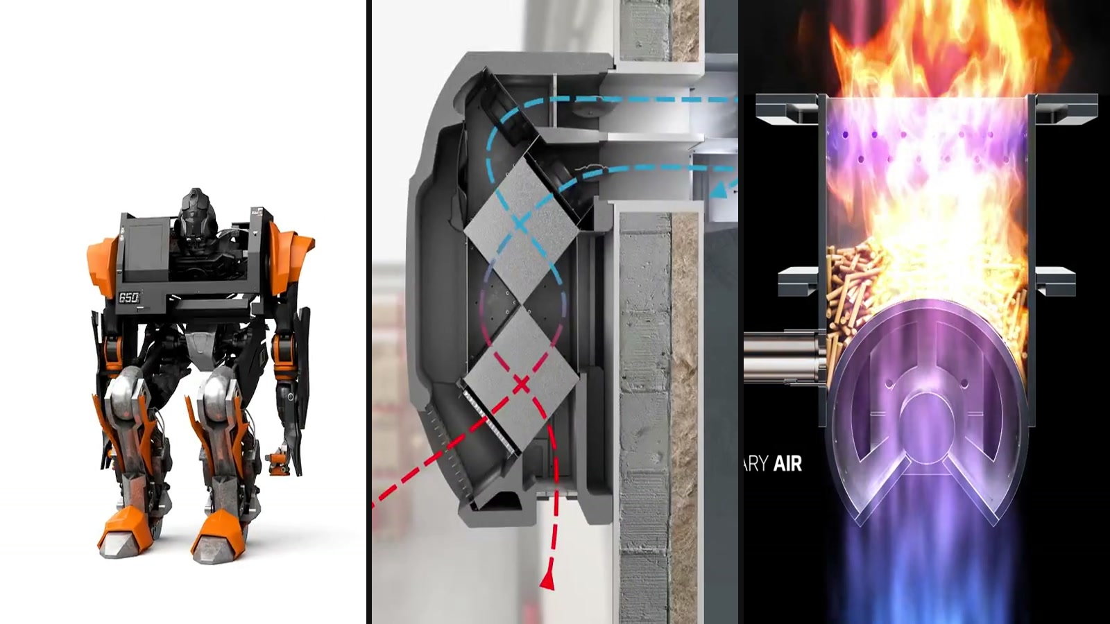 Trzy formaty animacji 3D obok siebie: spot reklamowy, explainer i animacja techniczna
