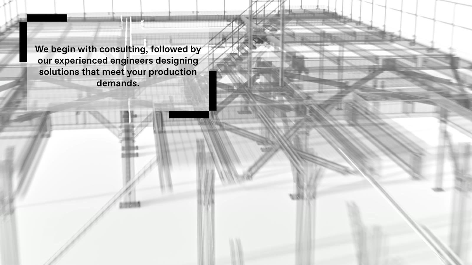 Konstrukcja platform w postaci siatki — początek animacji 3D TLC